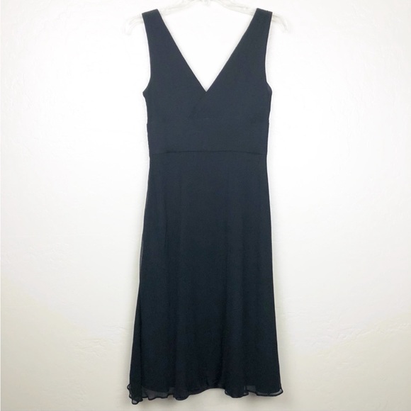 J. Crew | black Sophia dress in silk chiffon - Picture 2 of 5